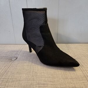INC International Concepts Black Mesh Heeled Boots
